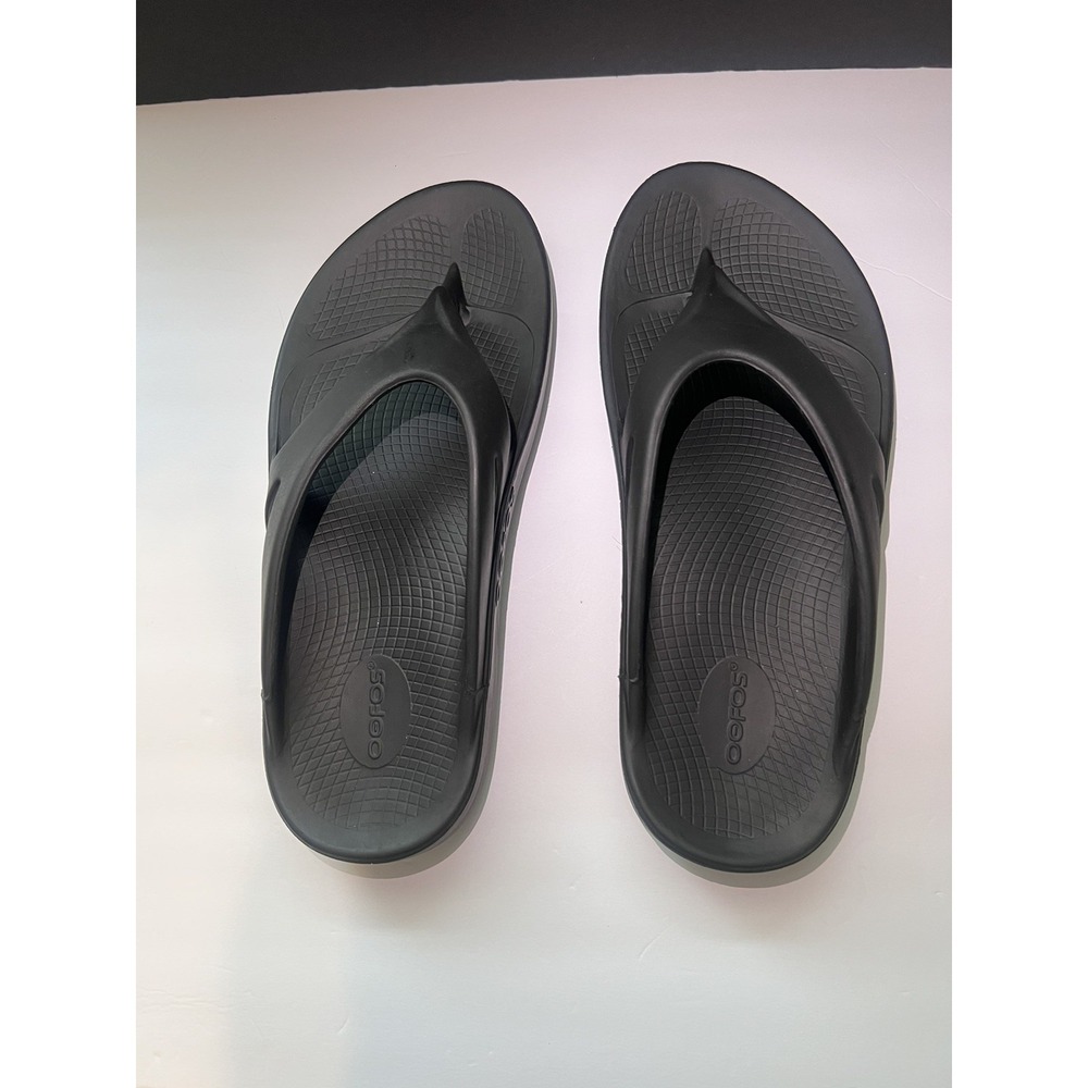OOFOS Slide Impact Absorption Recovery Sandals, Size M11/W13 - Black EU44